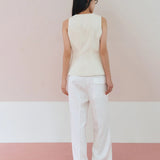 Draw string pants white - fasfas