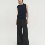 Evi sleeveless knit top maroso navy - fasfas