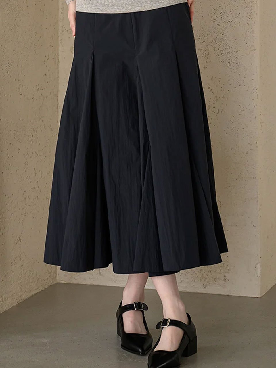 Flare maxi skirt black - fasfas