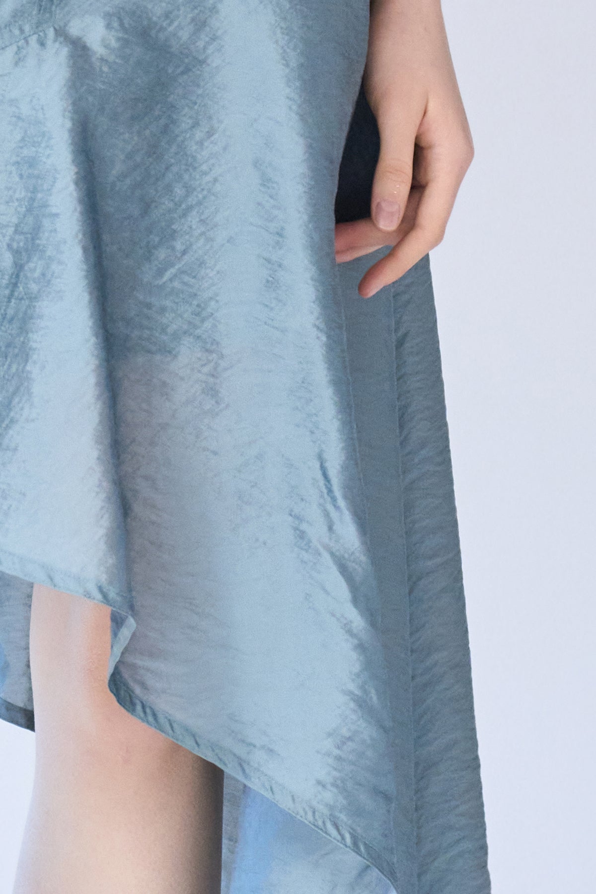 Flared asymmetric silk skirt - fasfas