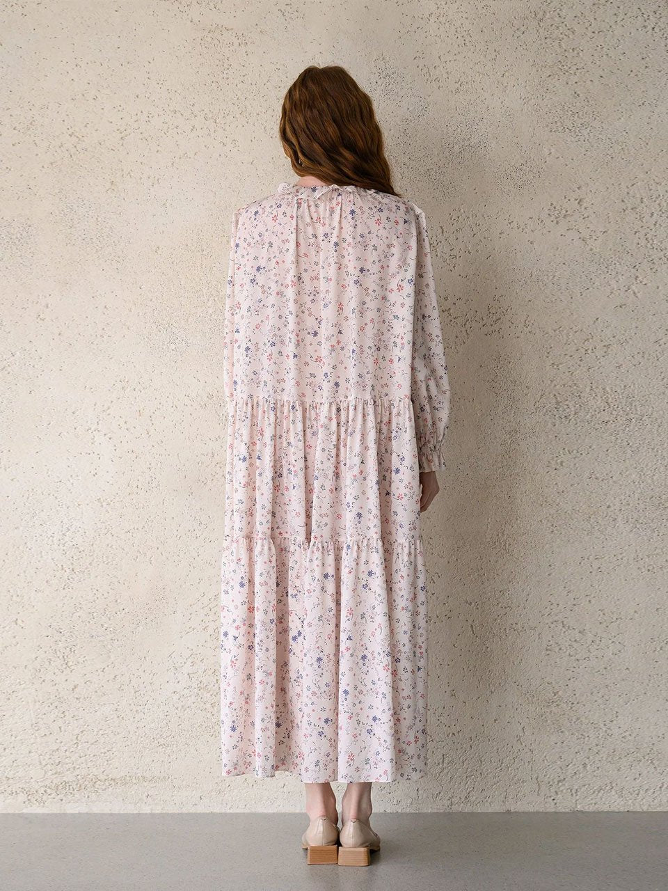 Flower pattern frill blouse - fasfas