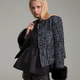 Fur trimmed tweed jacket(custom made) - fasfas
