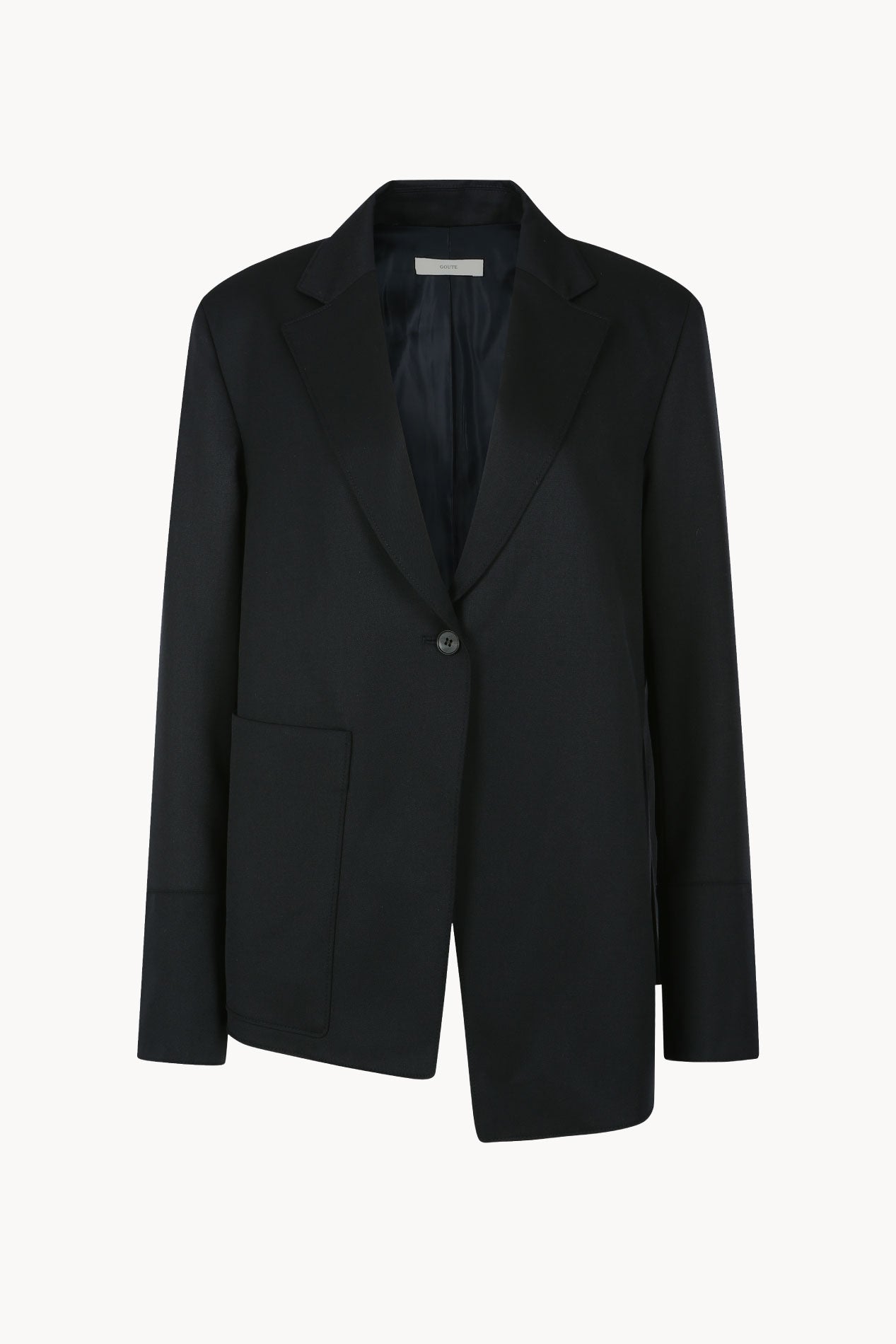 Marion asymmetrical relaxed jacket dark navy - fasfas