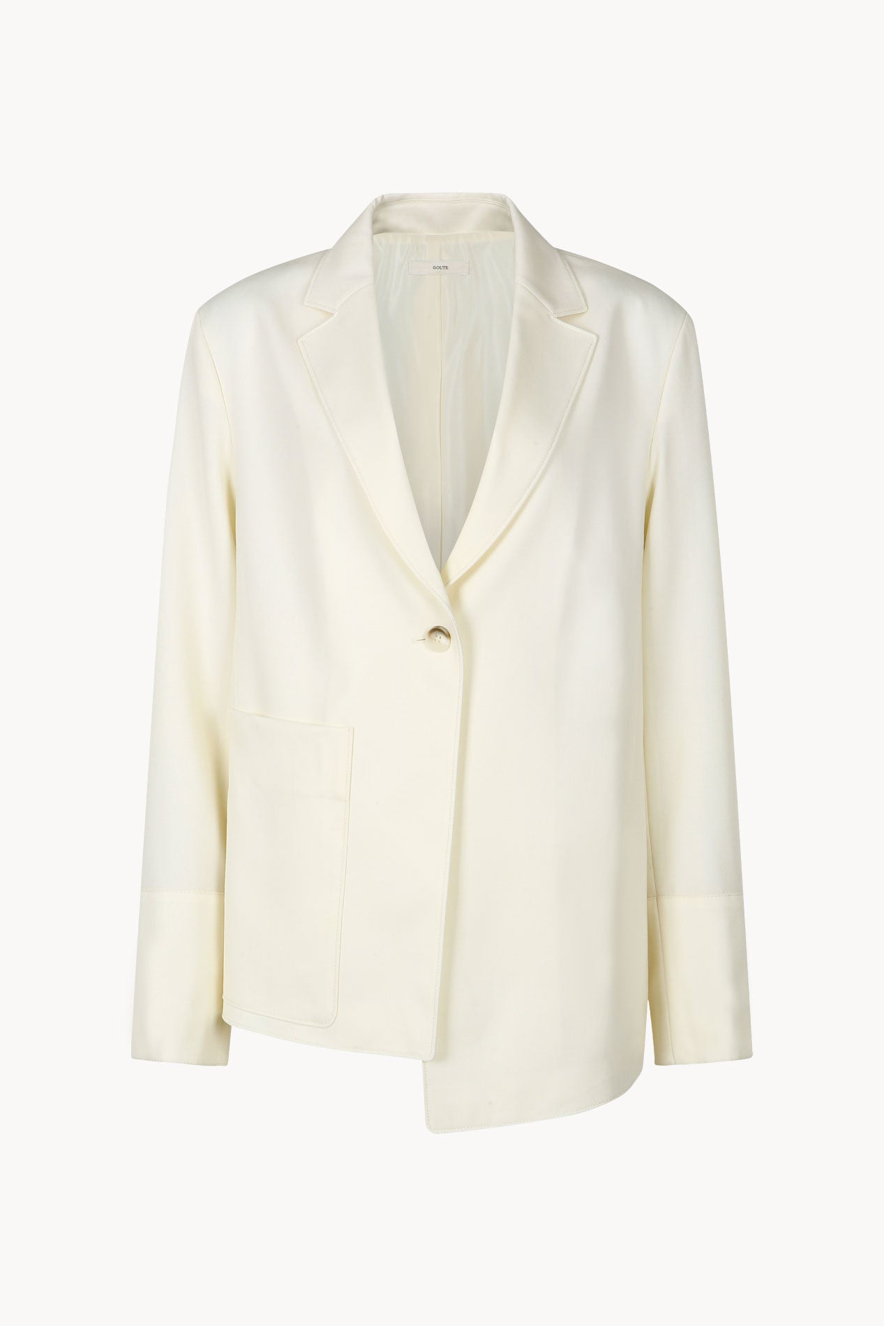Marion asymmetrical relaxed jacket ivory - fasfas