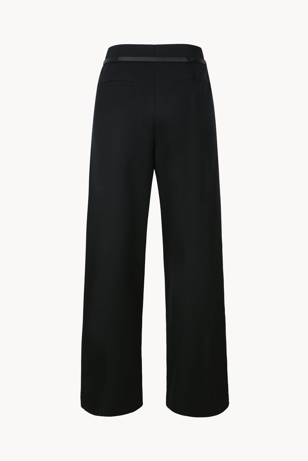 Lea pants with leather belt dark navy - fasfas