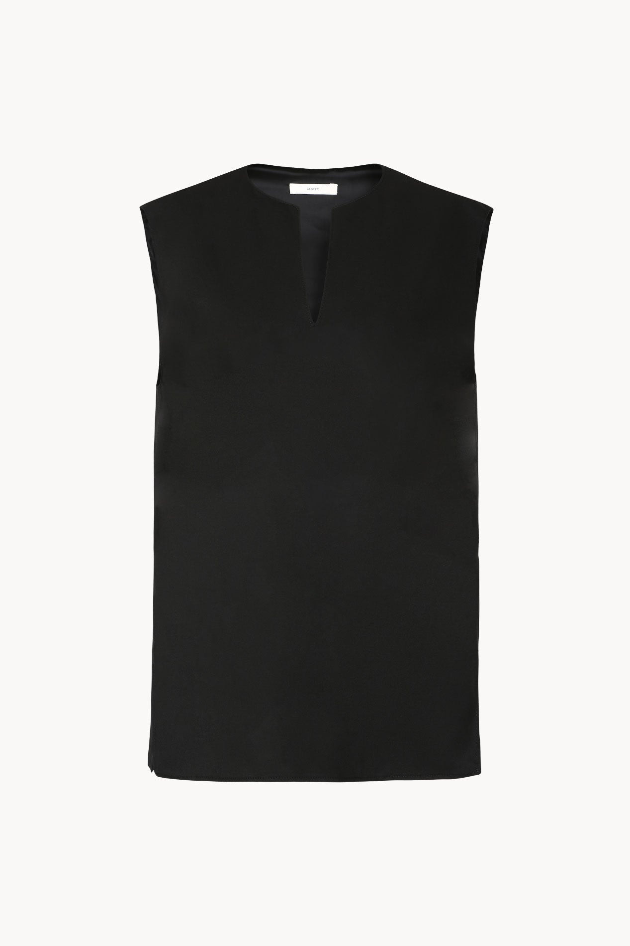 Eva deep v-neck top black - fasfas