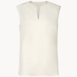 Eva deep v-neck top ivory - fasfas