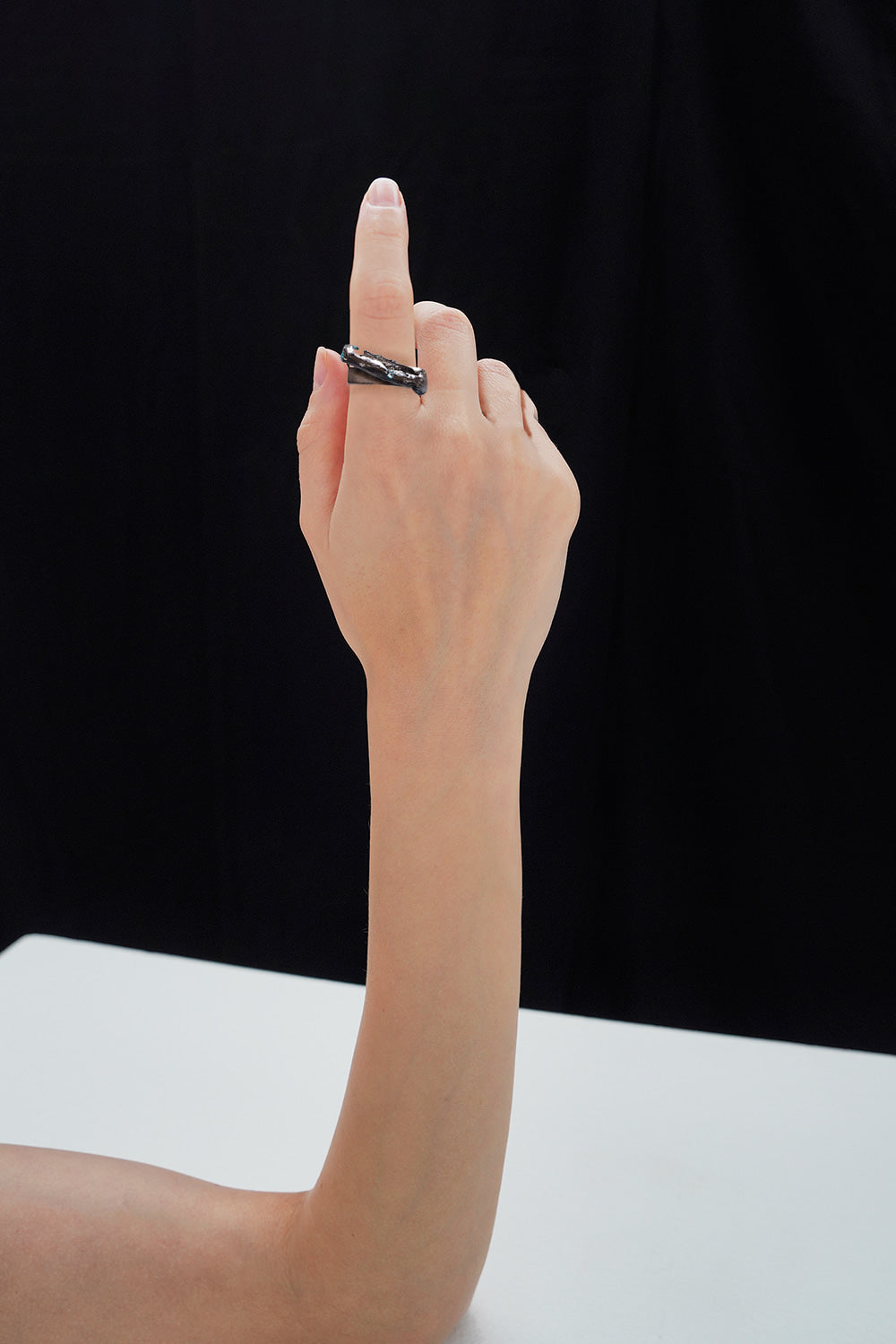 God shaped hole ring black - fasfas