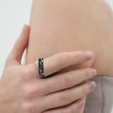 God shaped hole ring black - fasfas