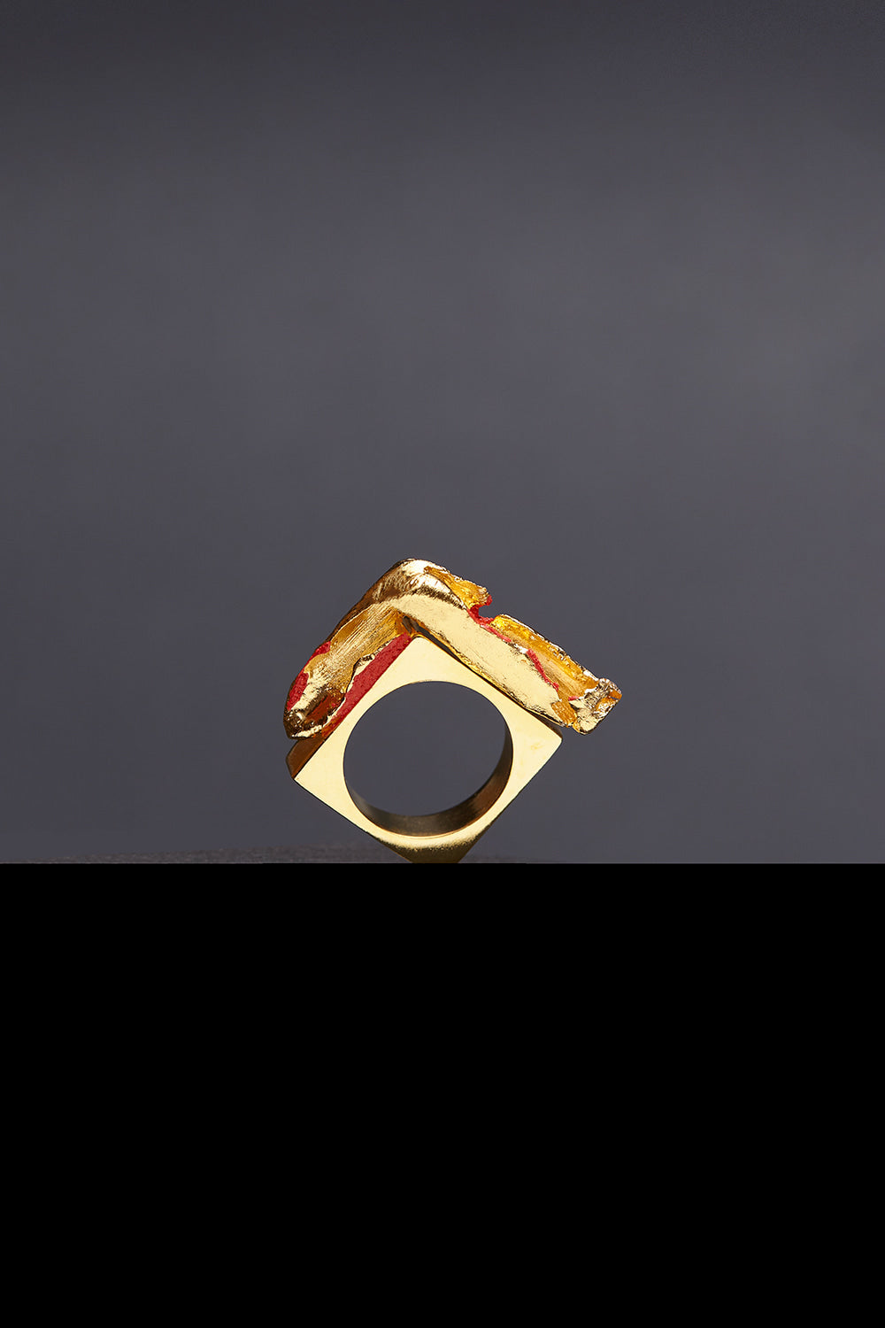 God shaped hole ring gold - fasfas