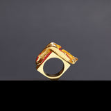 God shaped hole ring gold - fasfas
