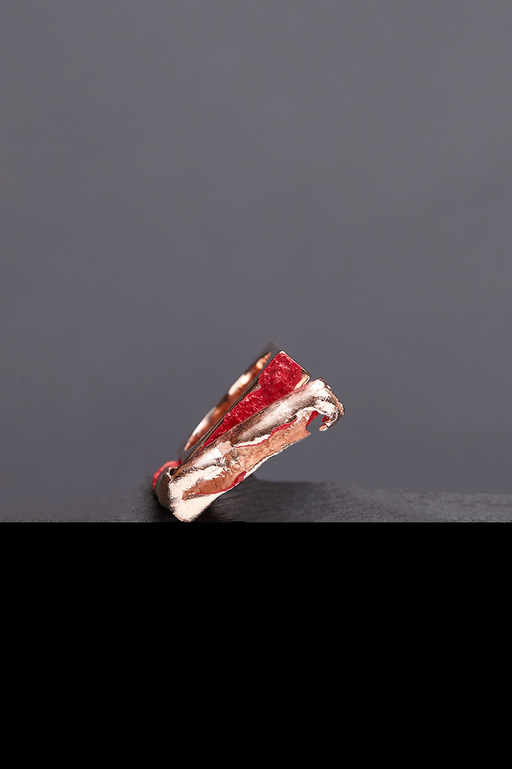 God shaped hole ring rosegold - fasfas