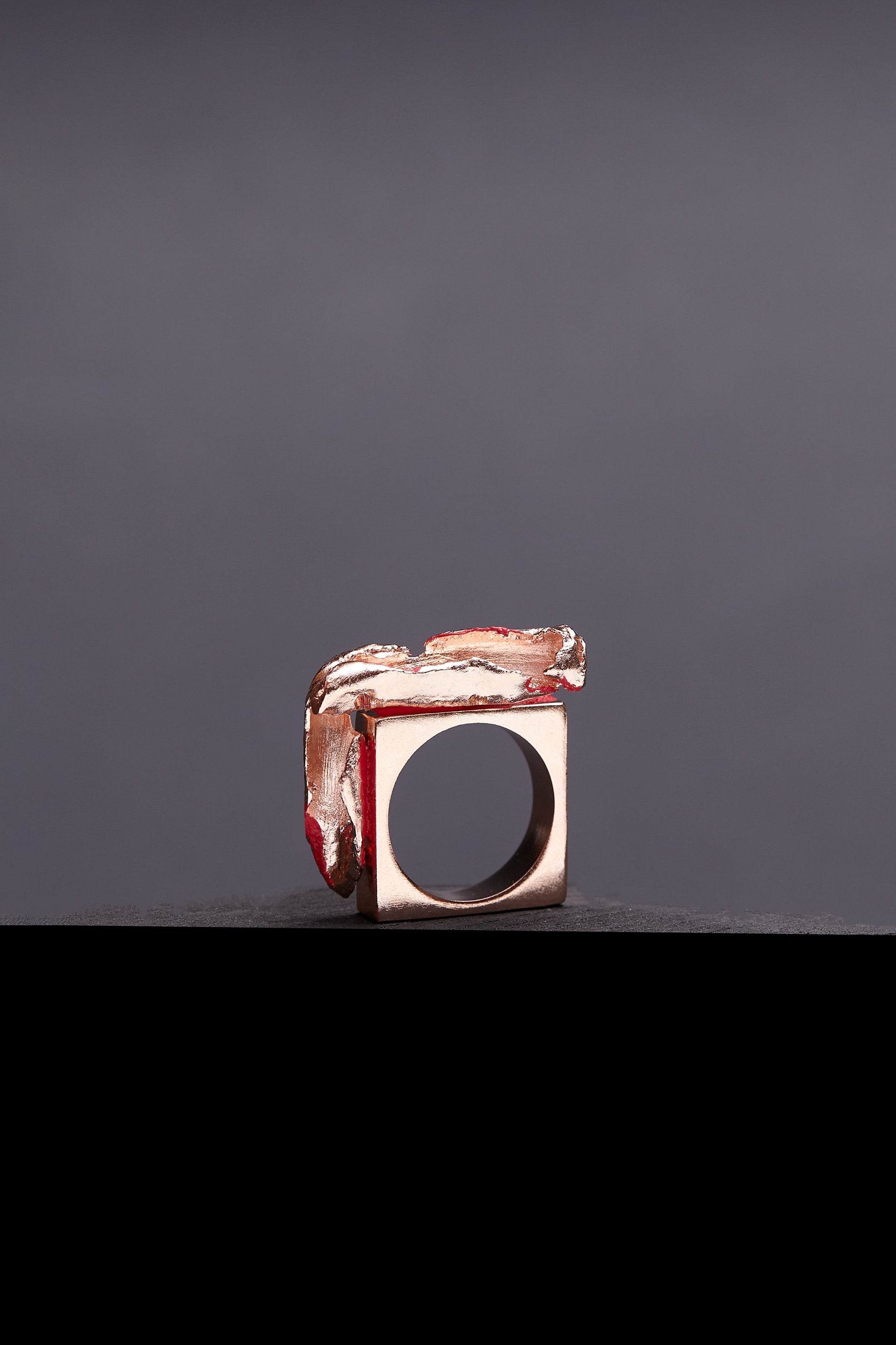 God shaped hole ring rosegold - fasfas