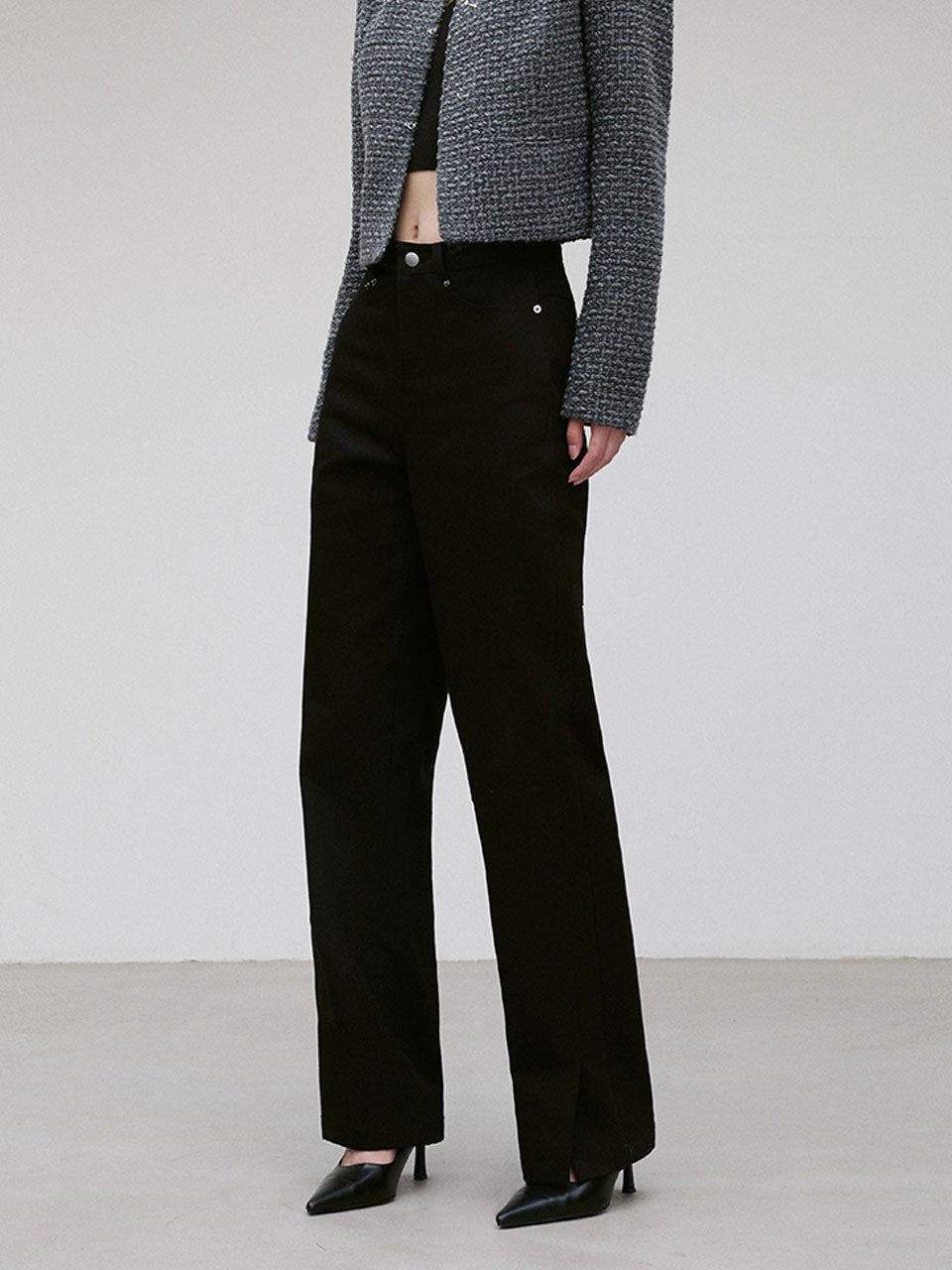 Hem-slit denim jeans - fasfas