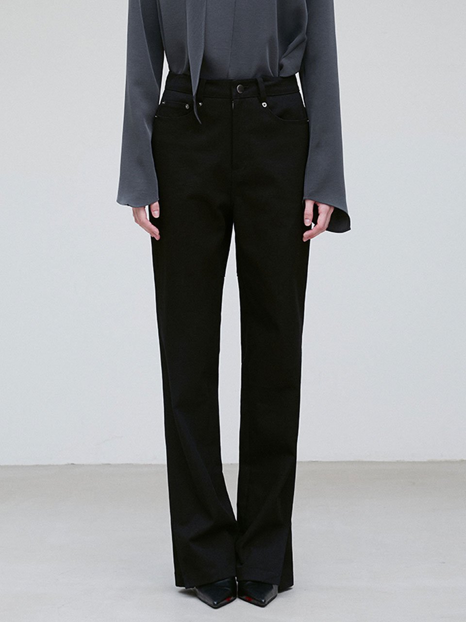 Hem-slit denim jeans - fasfas
