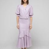 Asymmetric mermaid maxi skirt
