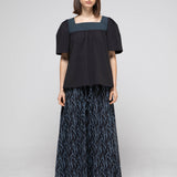 Zebra print banded maxi skirt