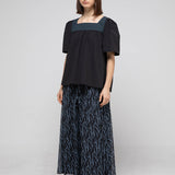 Zebra print banded maxi skirt
