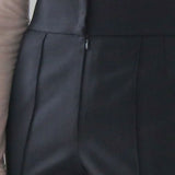 High-waist striped bootcut pants - fasfas