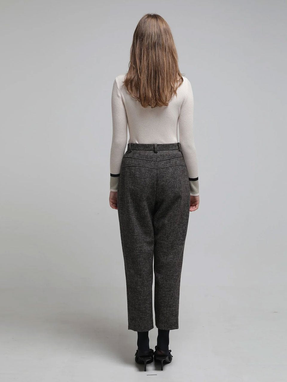 High waist wool baggy pants - fasfas
