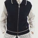 Jasmin knit vest indigo navy - fasfas