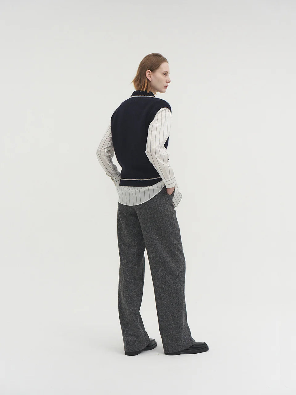 Jasmin knit vest indigo navy - fasfas