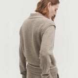 Jasmin knit vest natural beige - fasfas