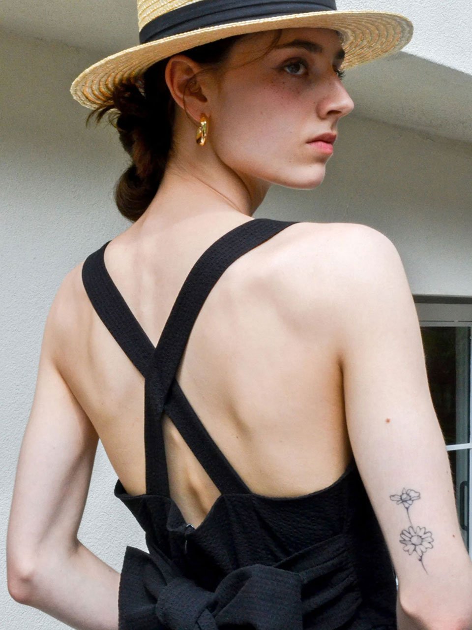 ‘La mer’ shirring skirt dress black - fasfas
