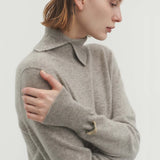 Lei turtleneck sweater heather gray - fasfas