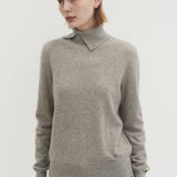 Cashmere 100% Lei turtleneck sweater heather gray