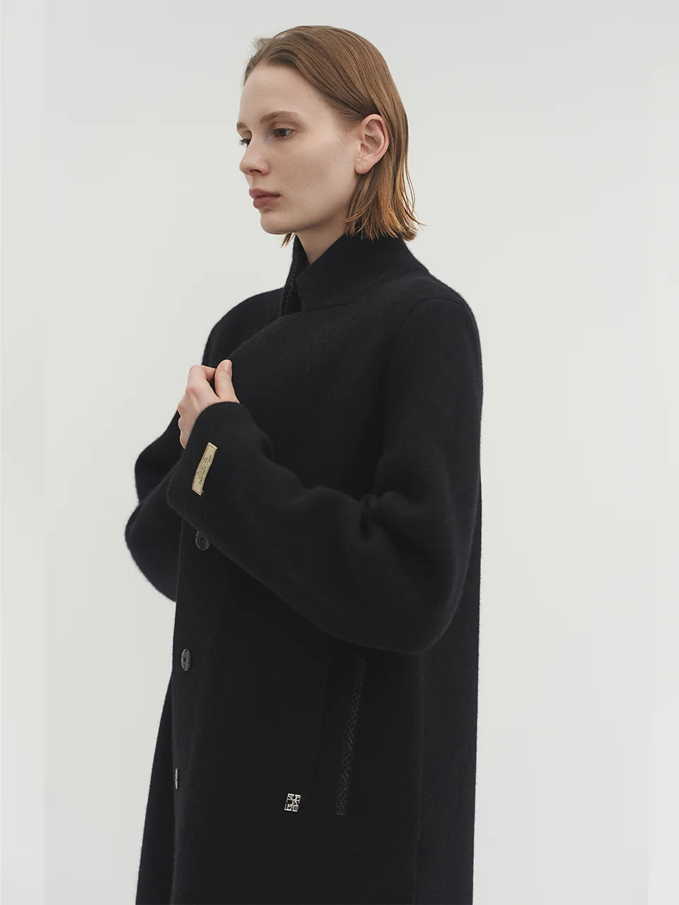 Livia knit coat ink black - fasfas