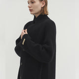 Livia knit coat ink black - fasfas
