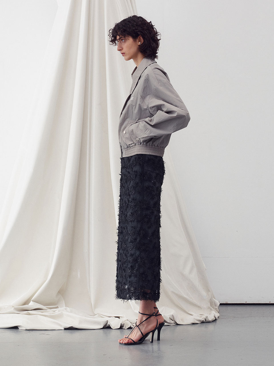 Logo-embellished bomber jumper khaki begie - fasfas