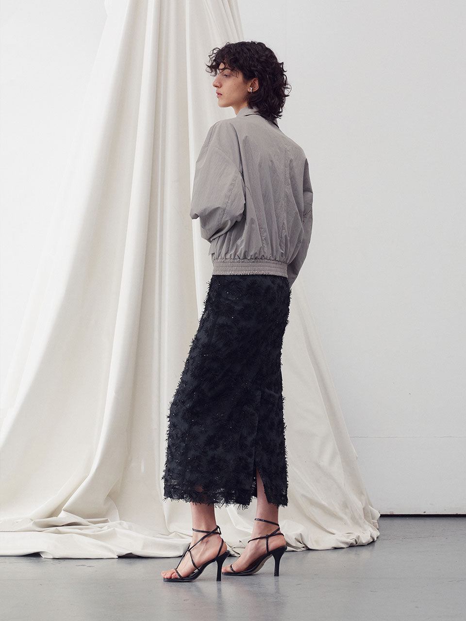 Logo-embellished bomber jumper khaki begie - fasfas