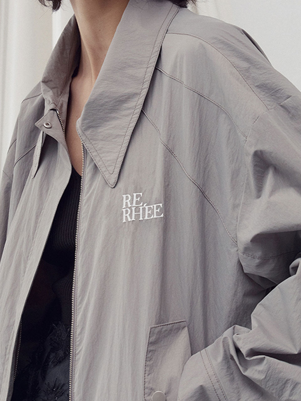Logo-embellished bomber jumper khaki begie - fasfas