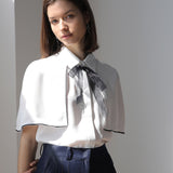 Loose fit cape blouse - fasfas