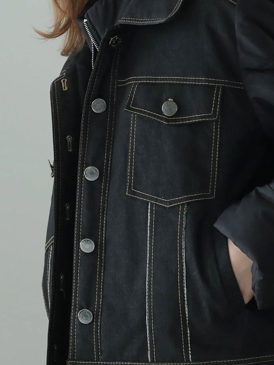 Loose fit denim padding - fasfas