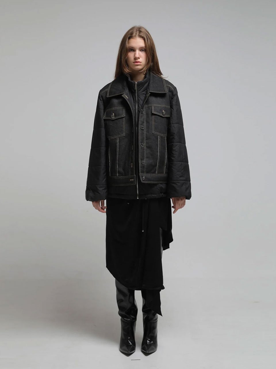 Loose fit denim padding - fasfas
