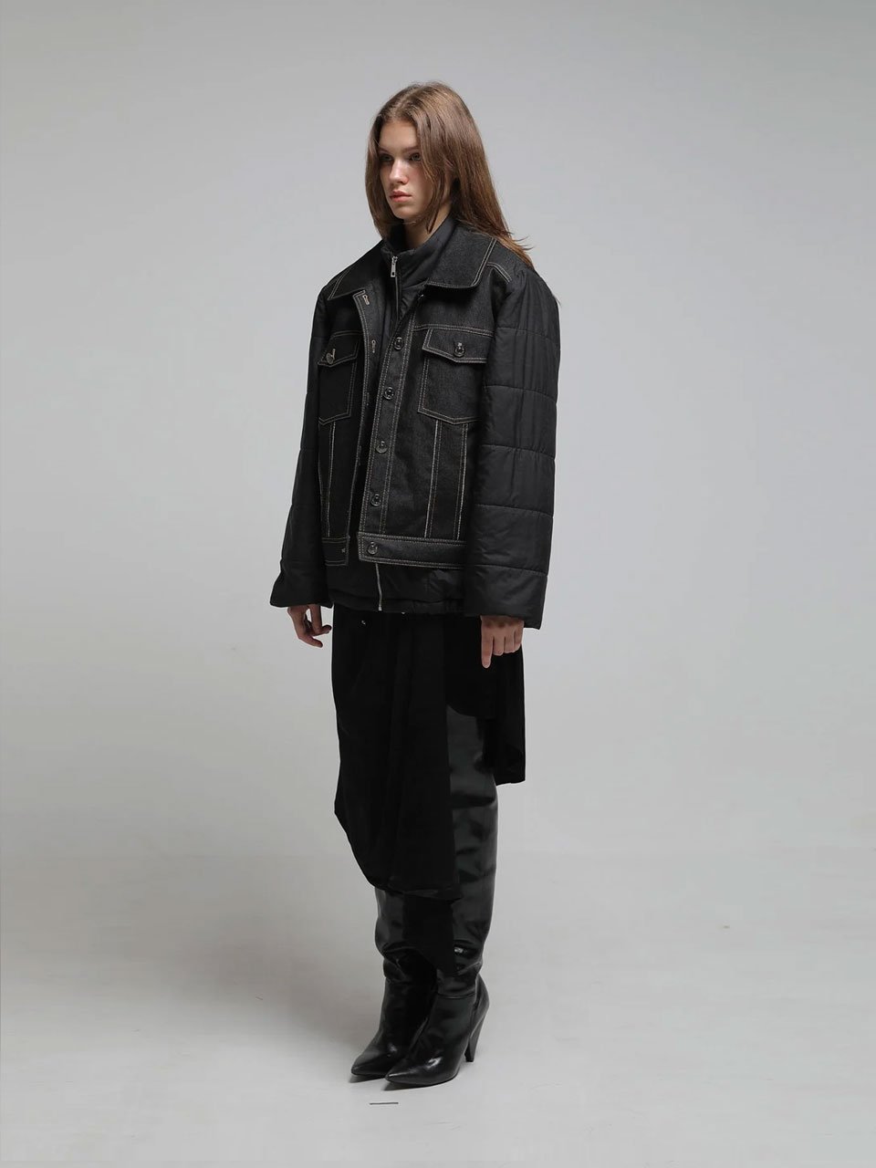 Loose fit denim padding - fasfas