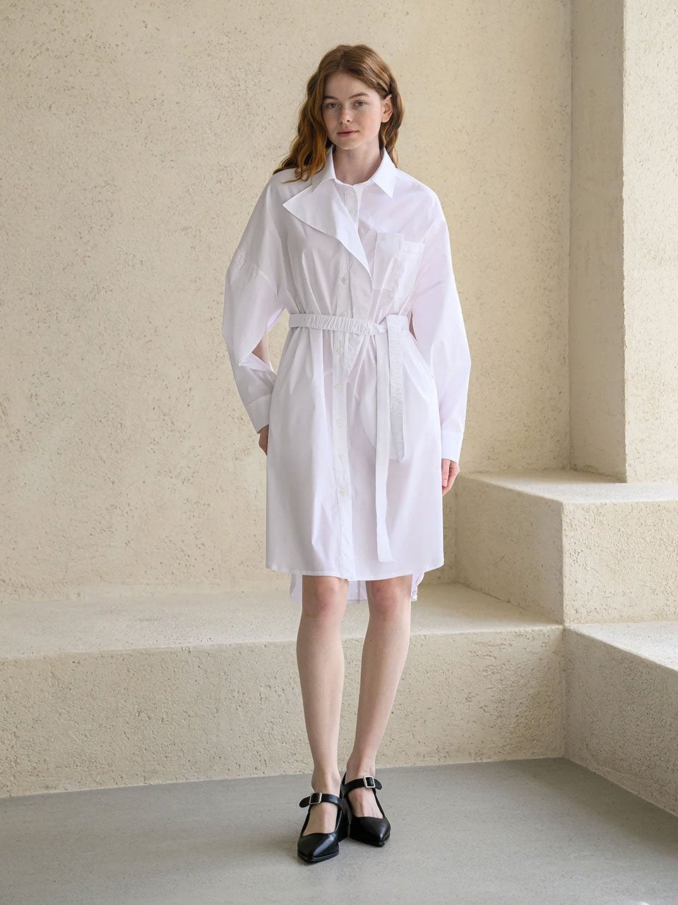 Loose fit shirt midi dress - fasfas