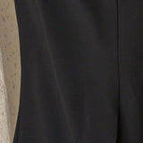 Mermaid unbalanced midi skirt black - fasfas