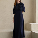 Neck embellished maxi dress - fasfas
