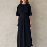 Neck embellished maxi dress - fasfas