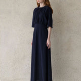 Neck embellished maxi dress - fasfas