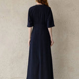 Neck embellished maxi dress - fasfas
