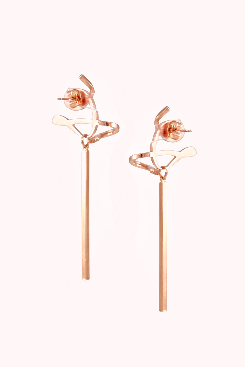 No.7 Metal bar earrings - fasfas