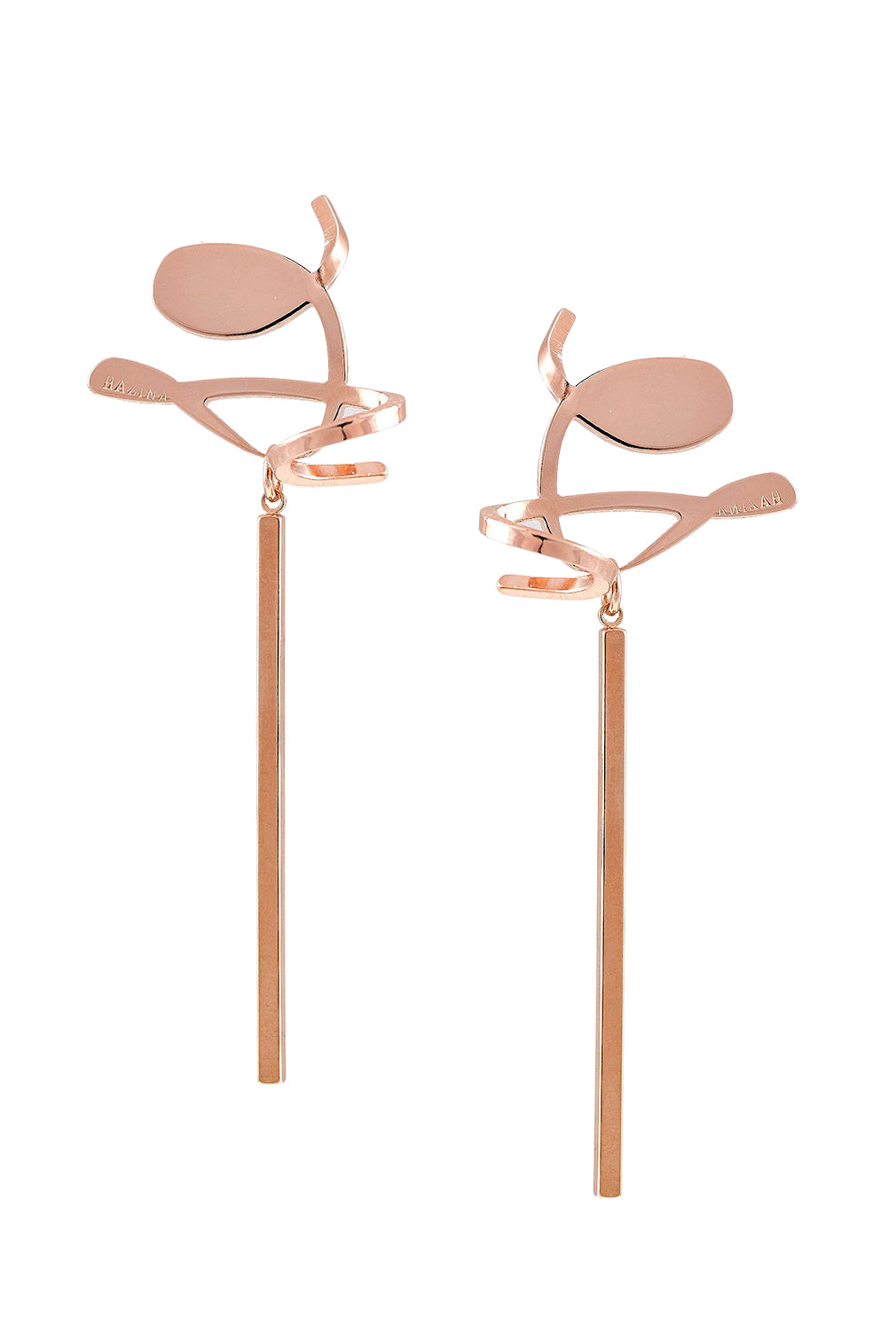 No.7 Metal bar earrings - fasfas