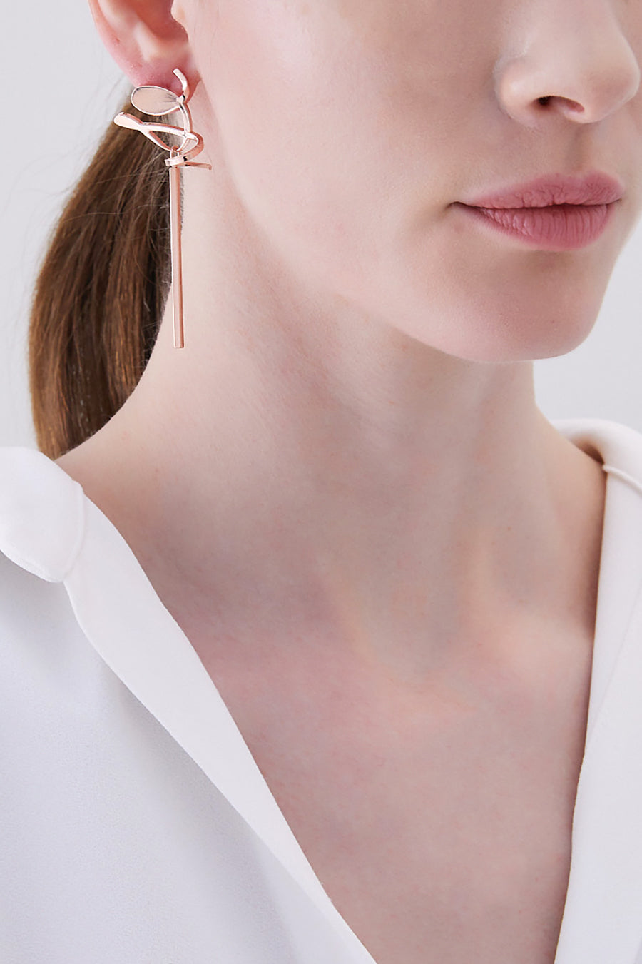 No.7 Metal bar earrings - fasfas