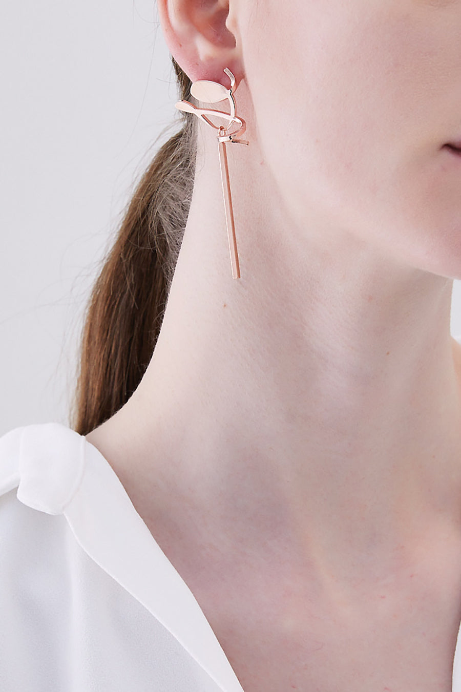 No.7 Metal bar earrings - fasfas