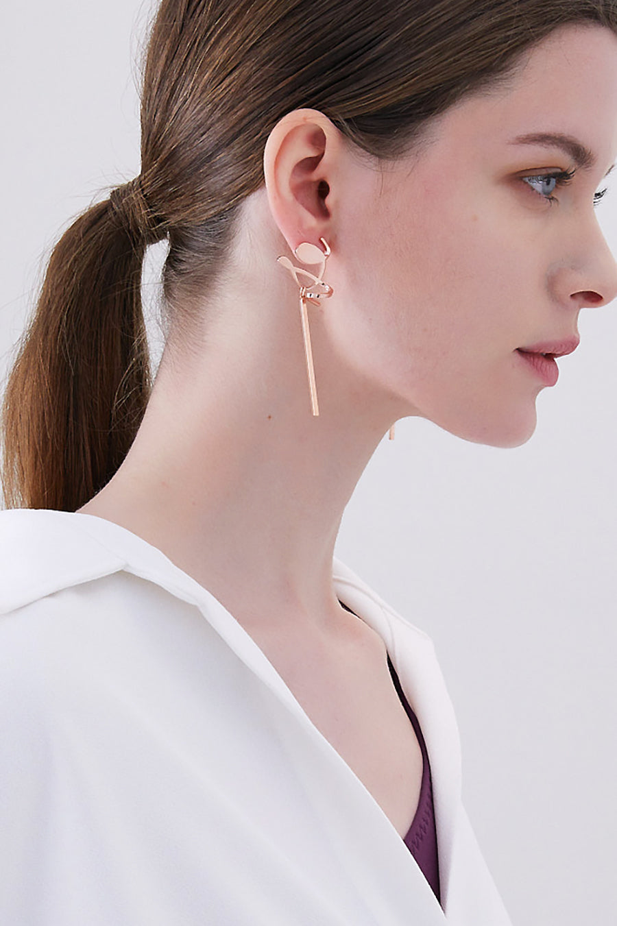 No.7 Metal bar earrings - fasfas